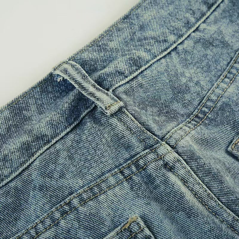 Snake Print Straight Jeans GQLF 1627