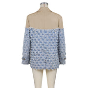 Contrast Color Patchwork Blazer Coat ZSD G0704