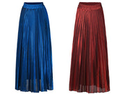High Waist Pleated Long Skirt GXRF Y30