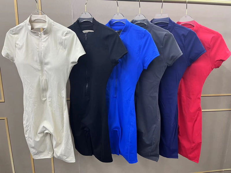 Zipper Short Sleeve Sport Romper GQSA 80150