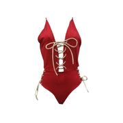 Sexy Lace Up Hollow Out One Piece Swimsuits BN 9079