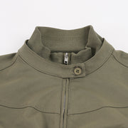 Solid Color Zipper Long Sleeve Jackets GPKJ MR51438