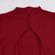 Hollow Out Solid Color Mini Dress GPKJ MR49511