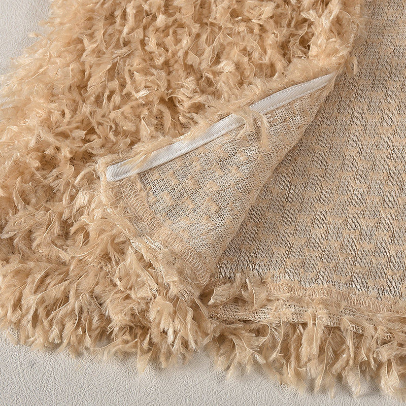 Fur Neck Hollow Out Top Coats GNZD 9799THD