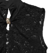 Lace Hollow Out Split Maxi Dress BY 7641