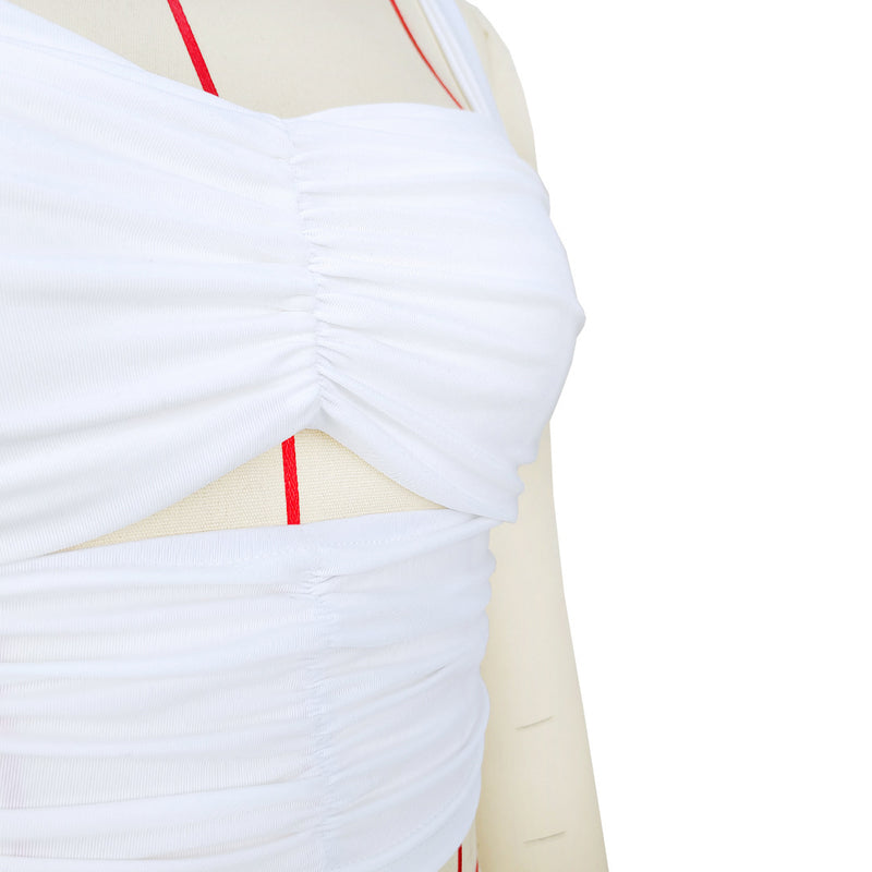 Fashion Ruched Slim Sling Top ASL 6636