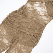 See Through Lace Long Sleeve Tight Jumpsuit GDSF D25JP529