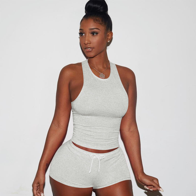 Sleeveless Summer Two Piece Shorts Suit TE 3147