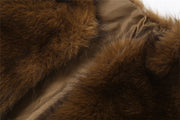 Solid Color Half Sleeve Plush Coat XEF K25C84113