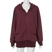 Solid Color Long Sleeve Hooded Coat GSZM ZTP1387