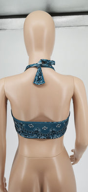 Sexy Printed Halter Backless Crop Top WSYF 5860