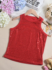Leopard Print Sequin Tank Tops GYHF 51460TBD