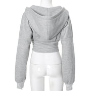 Casual Long Sleeve Zip Up Hooded Coats GSBD G24TP143