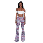 Print Casual Flare Pants GXYF 2192