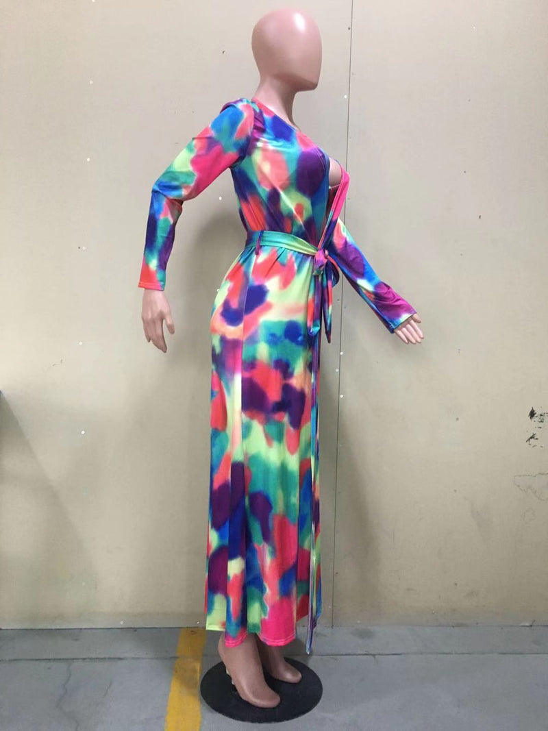 Sexy Printed 3pcs Swimwear Bikinis With Cover Up Sets OD 8439