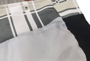 Plaid Print Thickened Patchwork PU Leather Jacket CM 9535