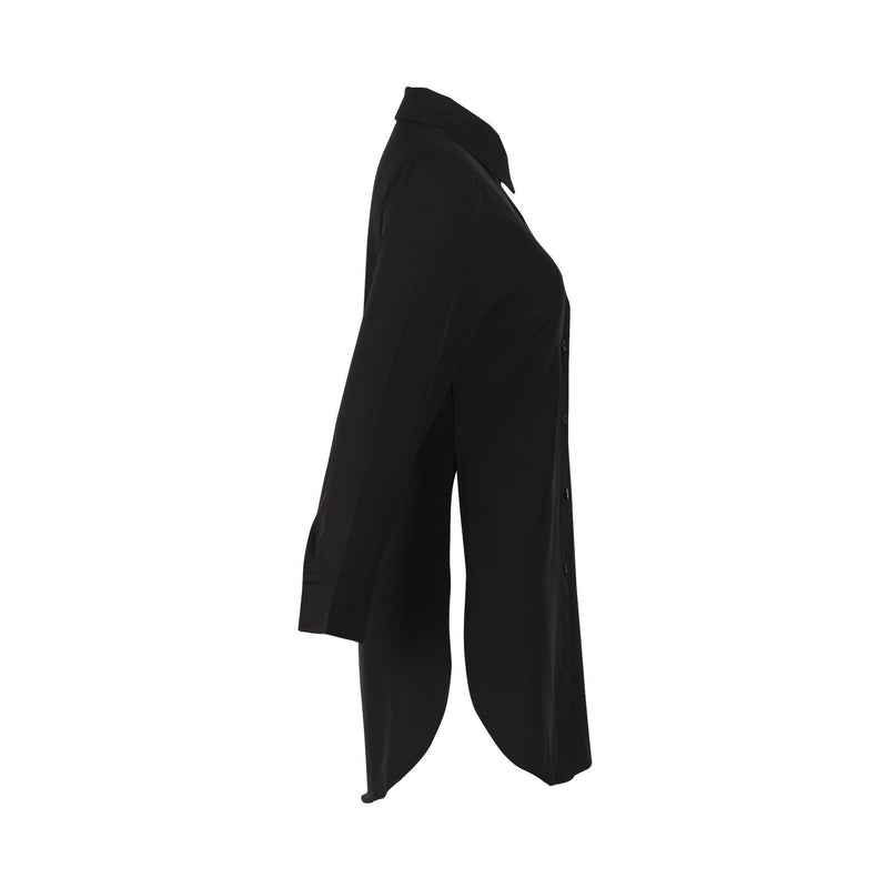 Long Sleeve Lapel Split Solid Shirt AIL 282
