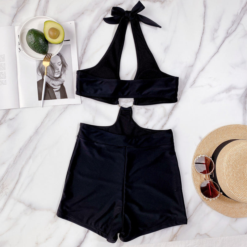 Sexy Halter Neck One Piece Swimsuit CSYZ B252W