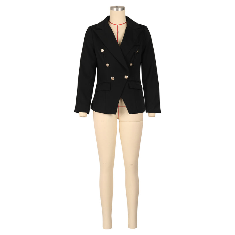 Solid Color Long Sleeve Blazer Coats AIL AL288