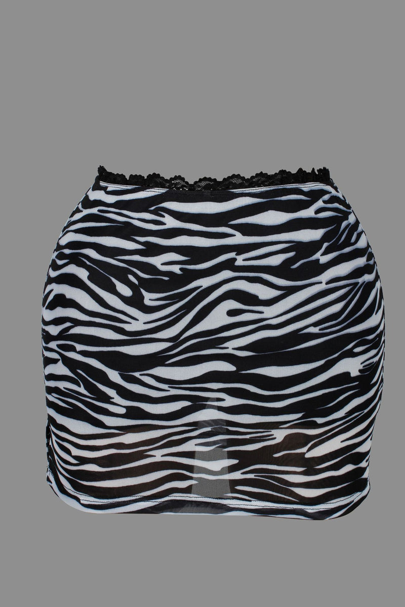Mesh See Through Mini Skirt YWXS K26L2306