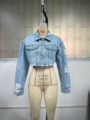 Fashion Long Sleeve Denim Short Coats GYXN 10022