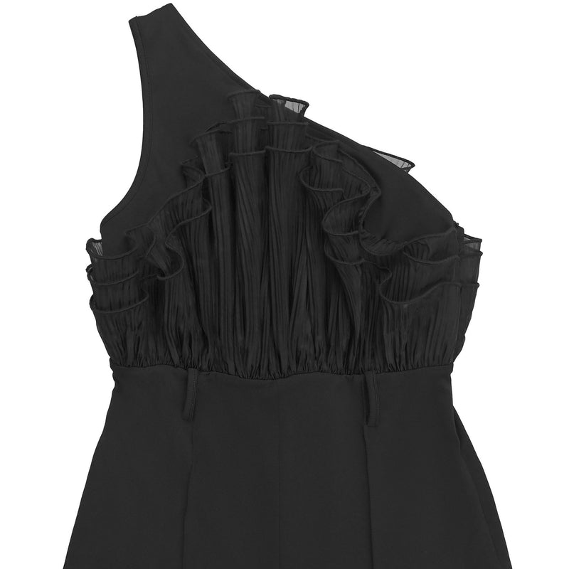Mesh Single Shoulder Slim Jumpsuit BY 7765
