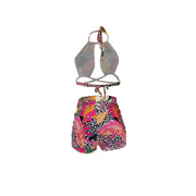 Plus Size Printed Two Piece Shorts Sets ZDF 31215