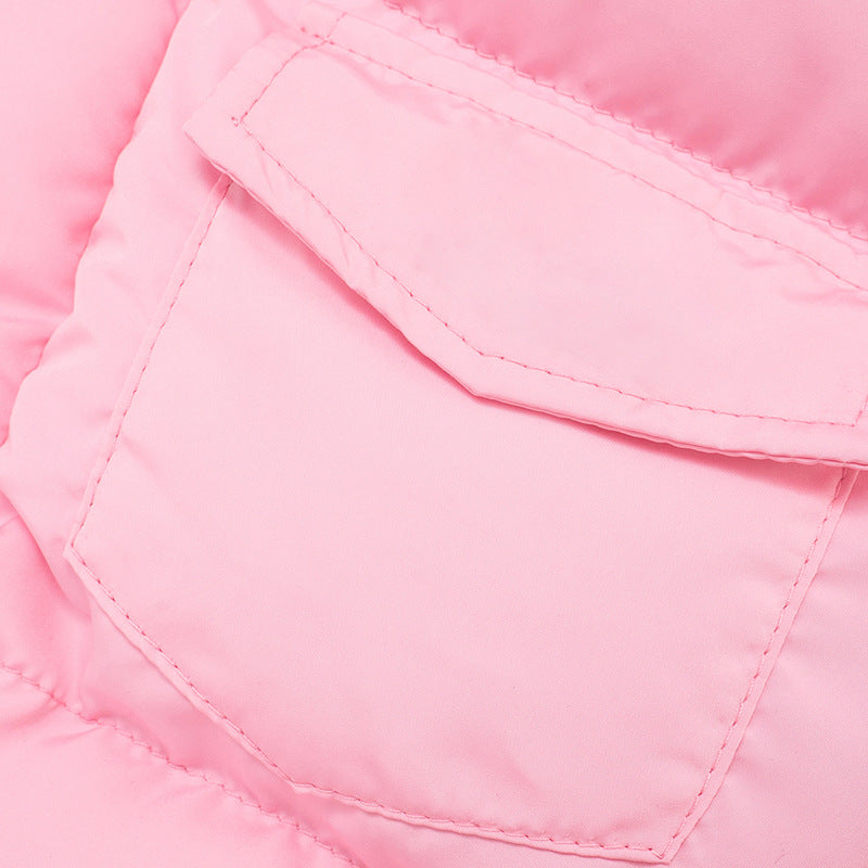 Solid Color Sleeveless Zipper Cotton Vest Jacket GSZM Y25TP352