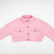 Lapel Long Sleeve Short Coats GDSF D26TP354