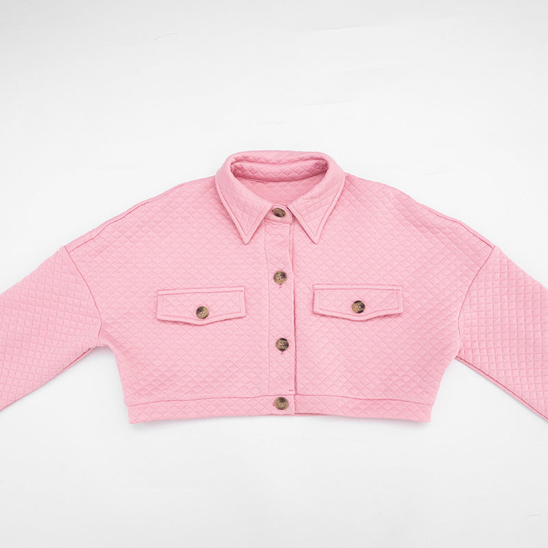 Lapel Long Sleeve Short Coats GDSF D26TP354