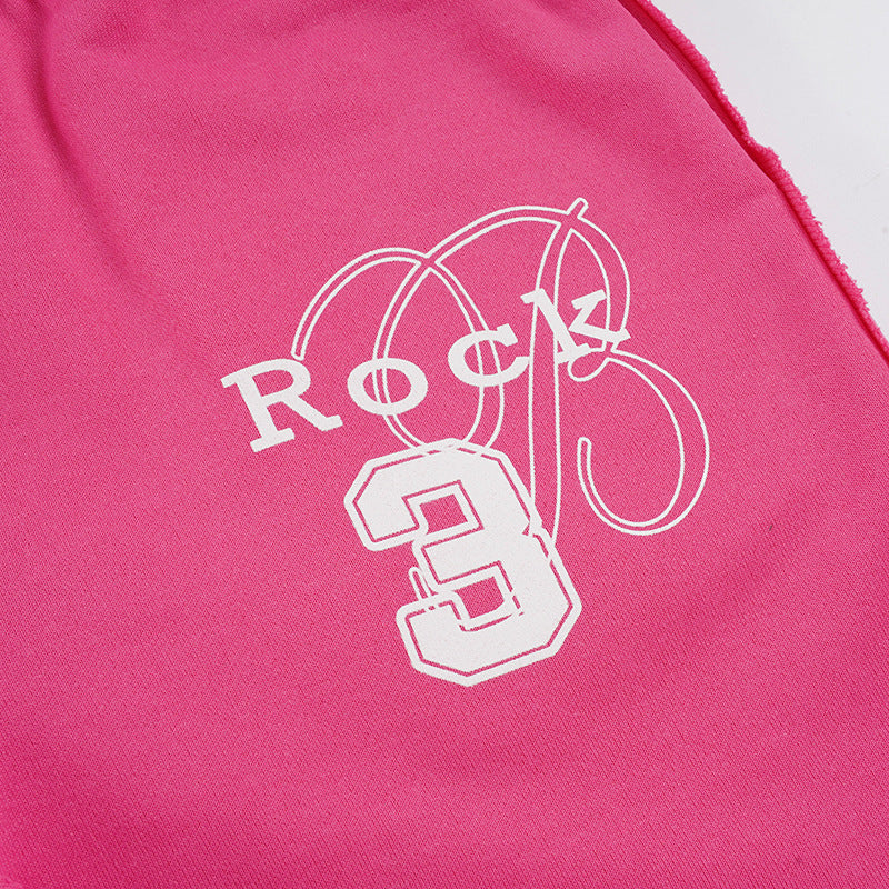 Letter Print Drawstring Sport Pants GPKJ MR49453