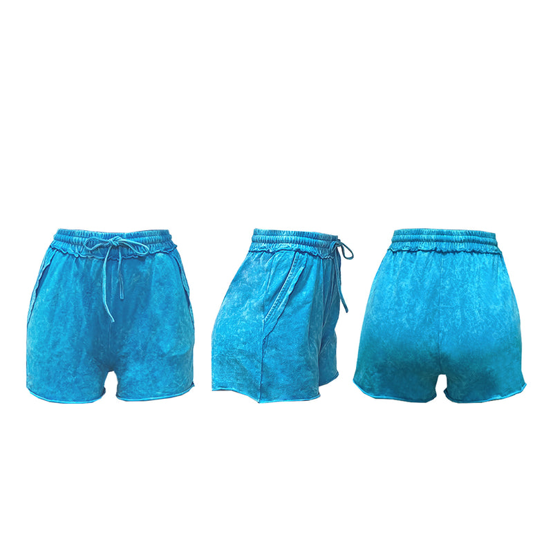 Solid Color Drawstring Casual Shorts SFY 735