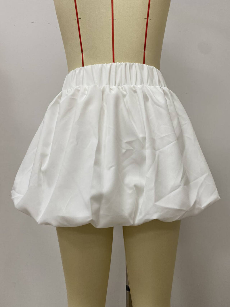 Solid Color Ultra Short Bubble Skirt LSD 2308