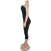 Solid Color Wrap Chest Seventh Jumpsuit BY 7693