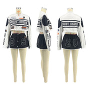 Letter Print RemovableI Jacket Coat V W8427