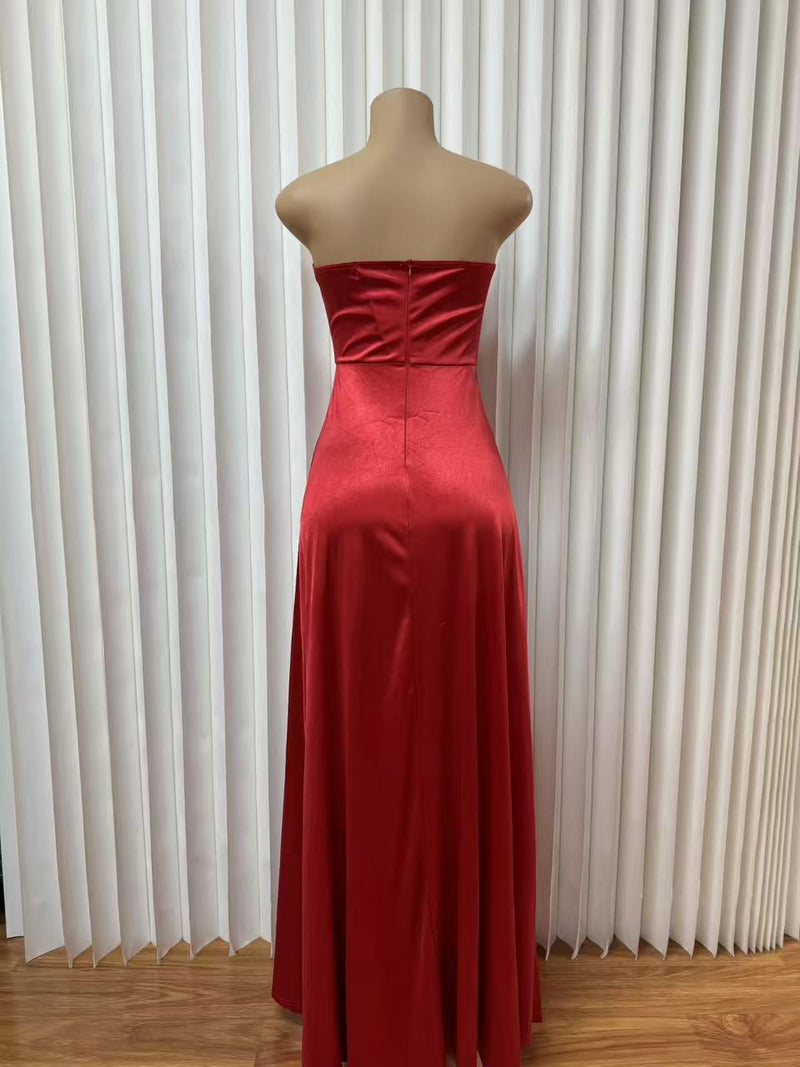 3D Rose Backless Maxi Dress GMYU 95651