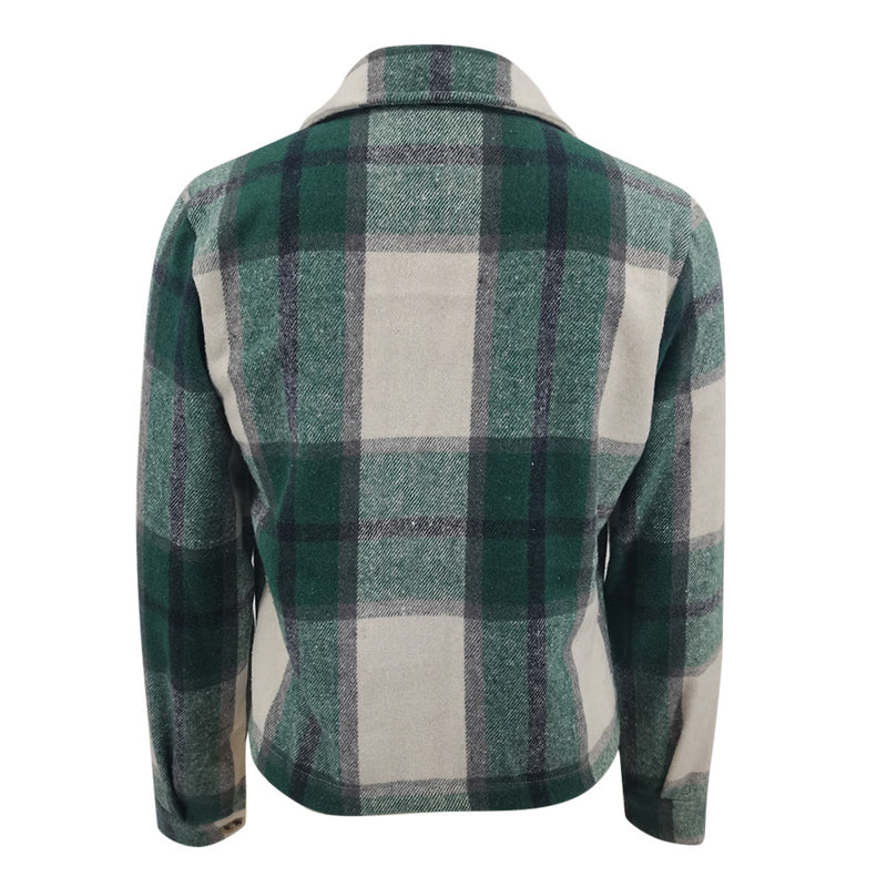 Long Sleeve Plaid Print Shirt YIM 383
