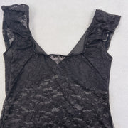 Tight See Through Embroider Romper GPBY 15118