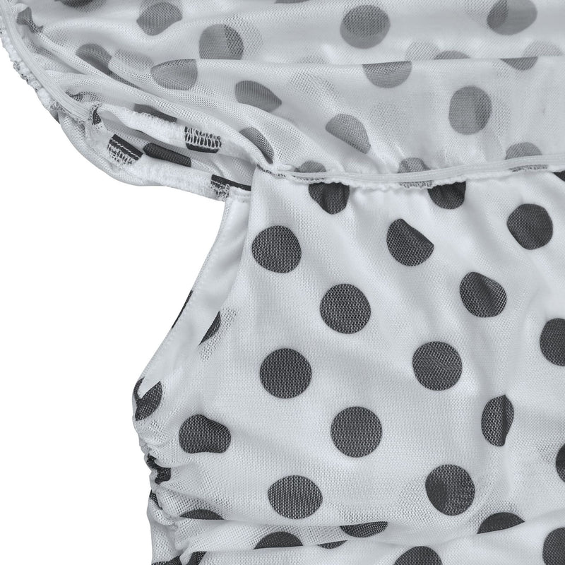 Polka Dot Print Off Shoulder Split Maxi Dress BY 7743
