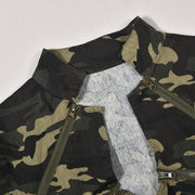 Camouflage Zipper Long Sleeve Stand Up Jacket GNZD 9527TD
