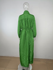 Long Sleeve Stand Collar Long Trench Coat MUE 3453