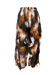 High Waist Print Ruffles Loose Pants LSD 2799