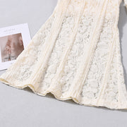 Lace See Through Micro Flare Pants GNZD 60372PBZ