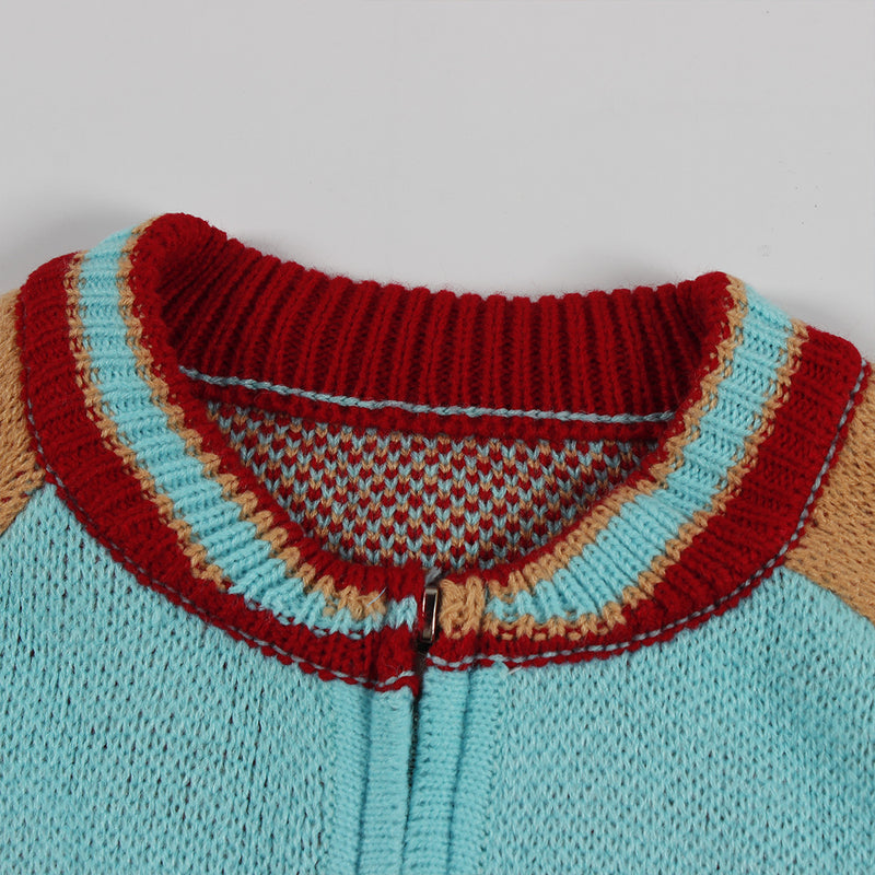 Fashion Letter Zipper Casual Sweater Coat YWXS XS XSL502