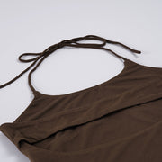 Solid Color Halterneck Sport Tank Top GPKJ MR44623
