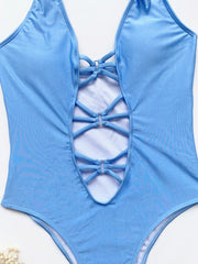 Snake Skin Print Halter One Piece Swimsuit CASF 6253
