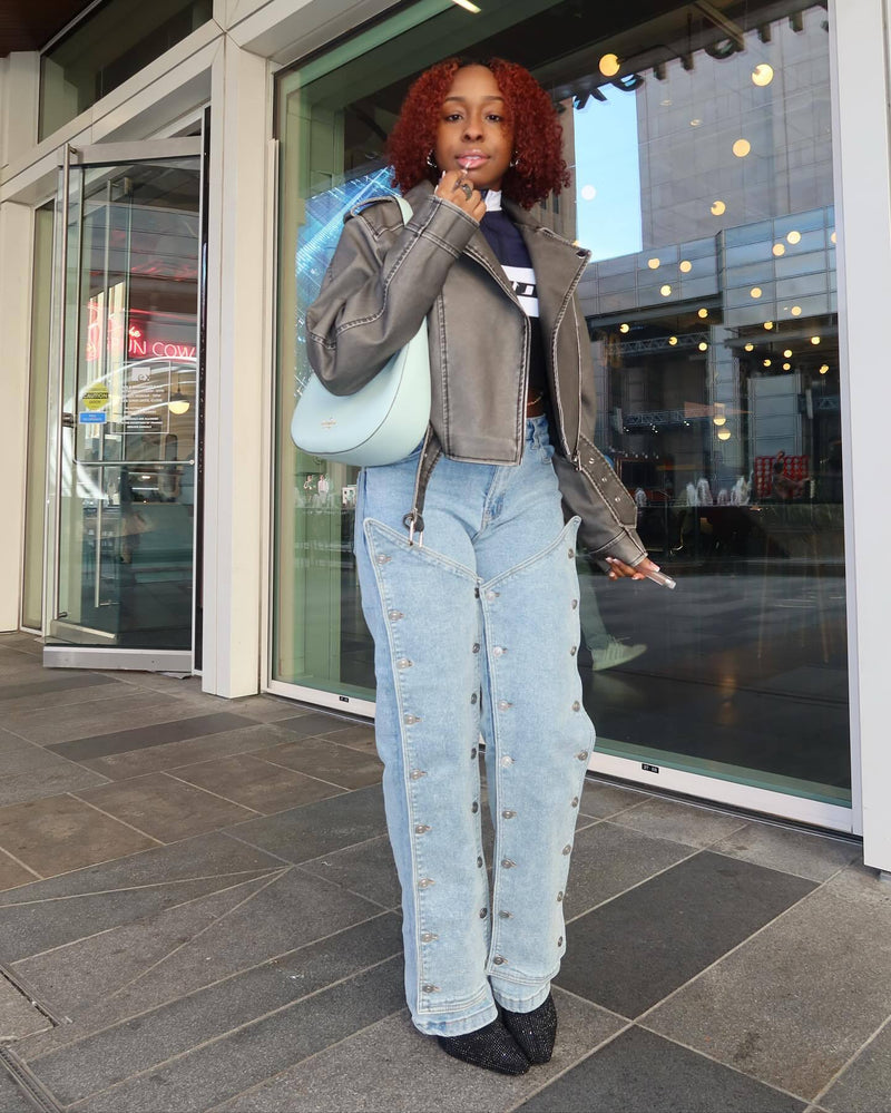 Irregular High Waist Fashion Jeans YUMT YMT405