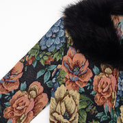 Vintage Floral Jacquard Patchwork Coat GDSF Q26TP222