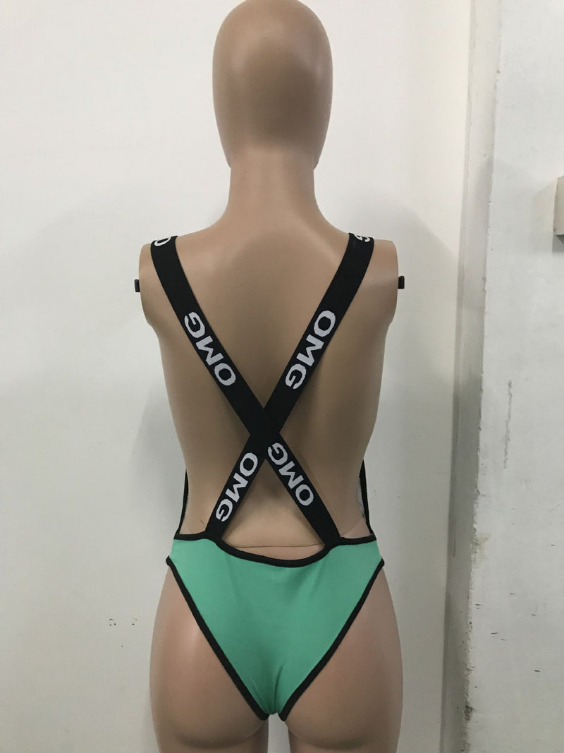 Plus Size Sexy Mesh Patchwork One Piece Swimsuit LSD 8094