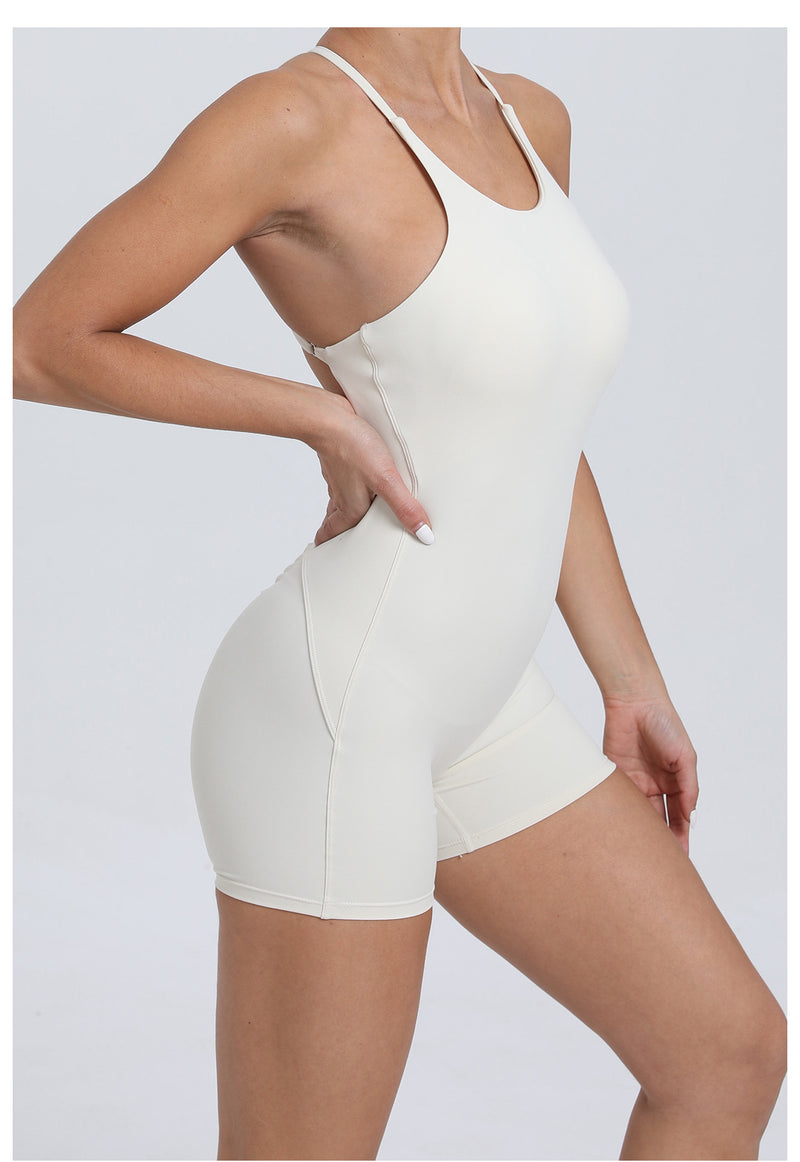 Sleeveless Backless Sport Romper GQSA 41720